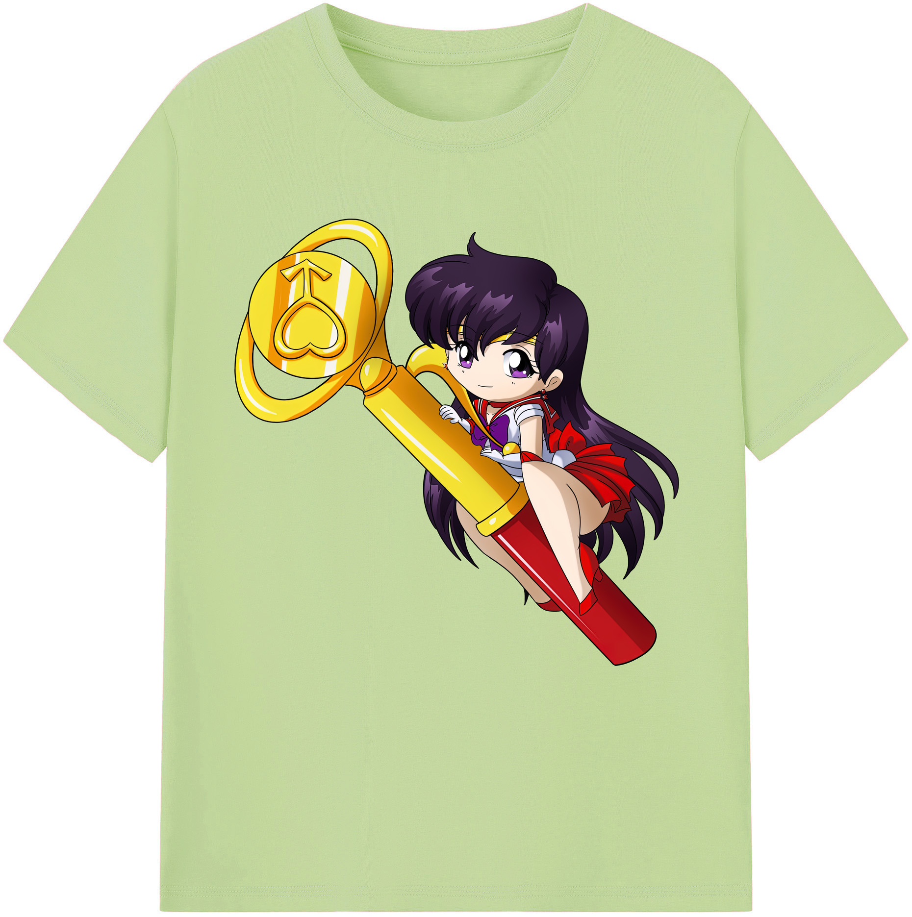 （画像用） 美少女戦士セーラームーン 火野レイ ひの レイ Sailor Moon Hino Rei （セーラーマーズ,Sailor Mars） 綿100％半袖Tシャツ（フロントプリント）